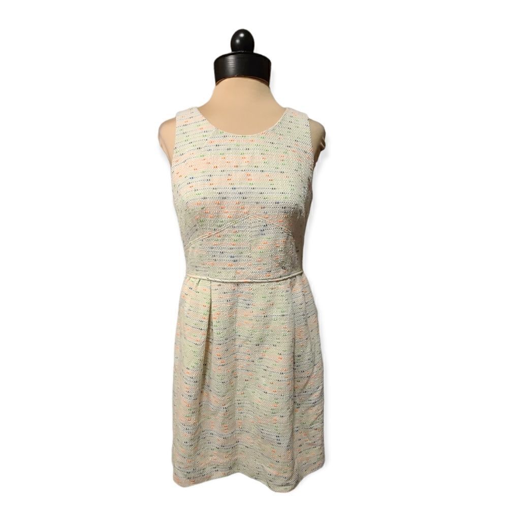 J. Crew Tweed Multi Color Sparkle Dress Size 4